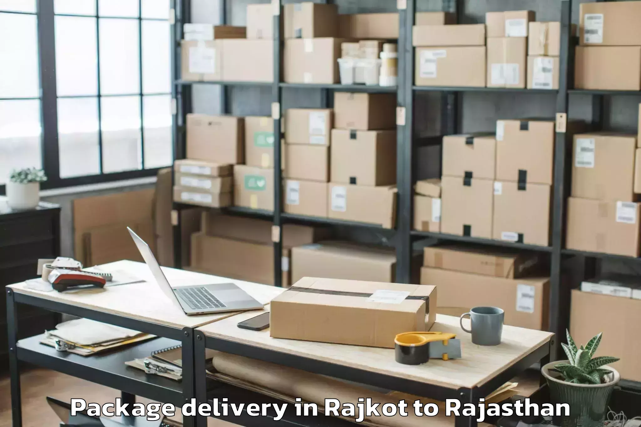 Easy Rajkot to Sagwara Package Delivery Booking